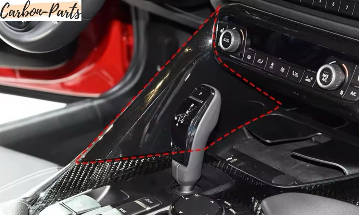 Echt-Carbon Cover für die Mittelkonsole passend für Toyota GR Supra A90 A91 Carbon-Parts