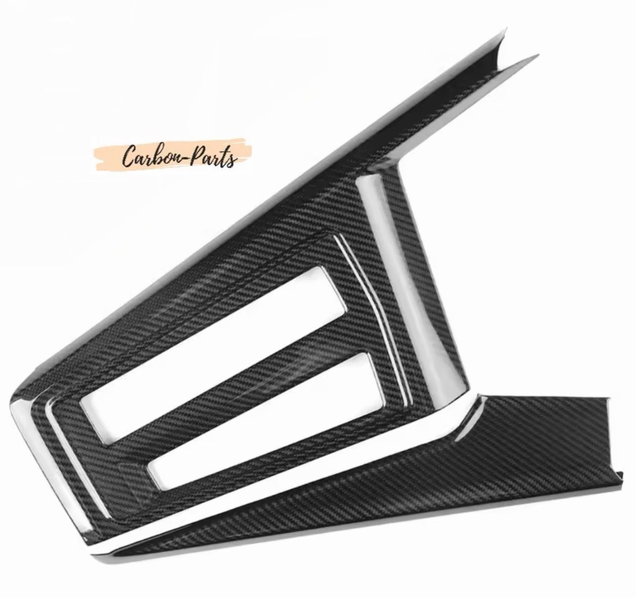 Echt Carbon Cover veredelt die Mittelkonsole des Volkswagen Golf 8 und sorgt für einen sportlichen OEM-Look.