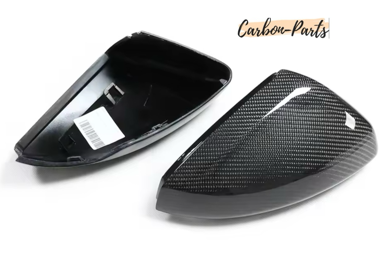 Spiegelgehäuse in 3K Carbon-Gewebestruktur mit Tiefenglanz für Audi A1 GB S-Line.
