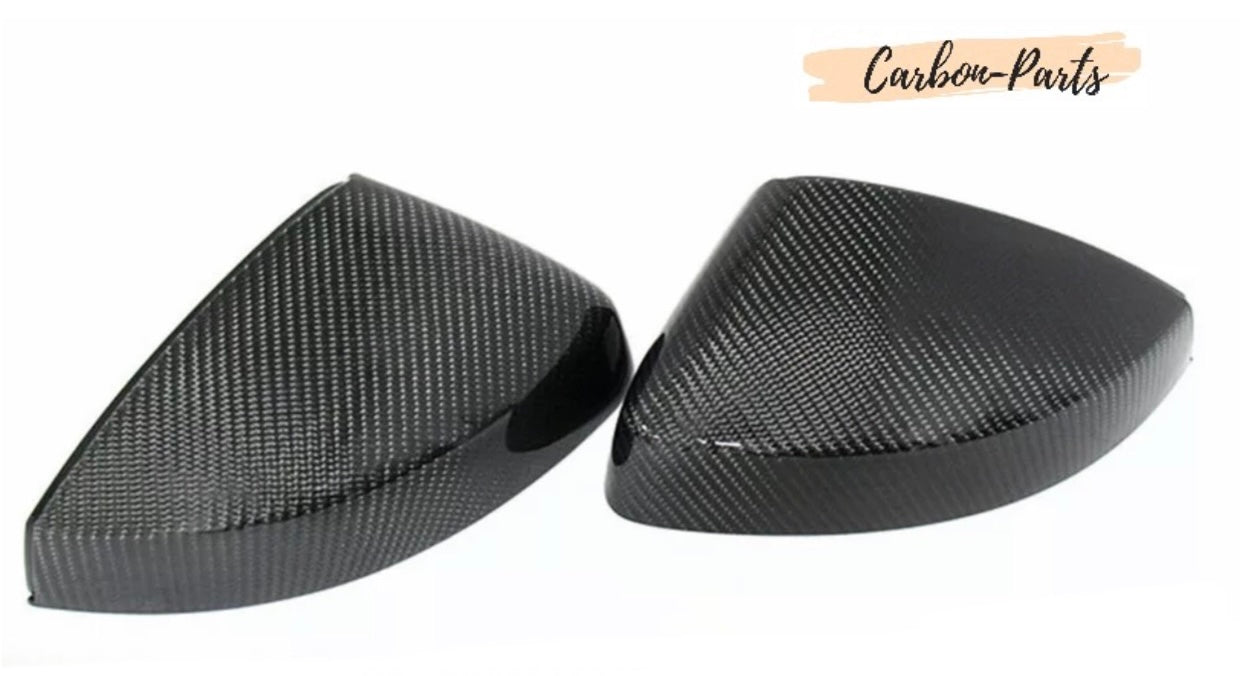 Echt-Carbon Außenspiegel Abdeckungen für Audi A3 8V Limousine und Sportback.