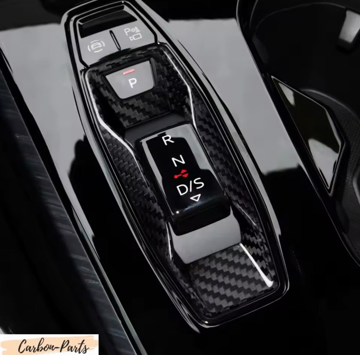 Echt-Carbon Cover für die Mittelkonsole / Schaltrahmen passend für Audi A3, A5, A6, Q4, Q6, e-tron GT, S, RS Carbon-Parts