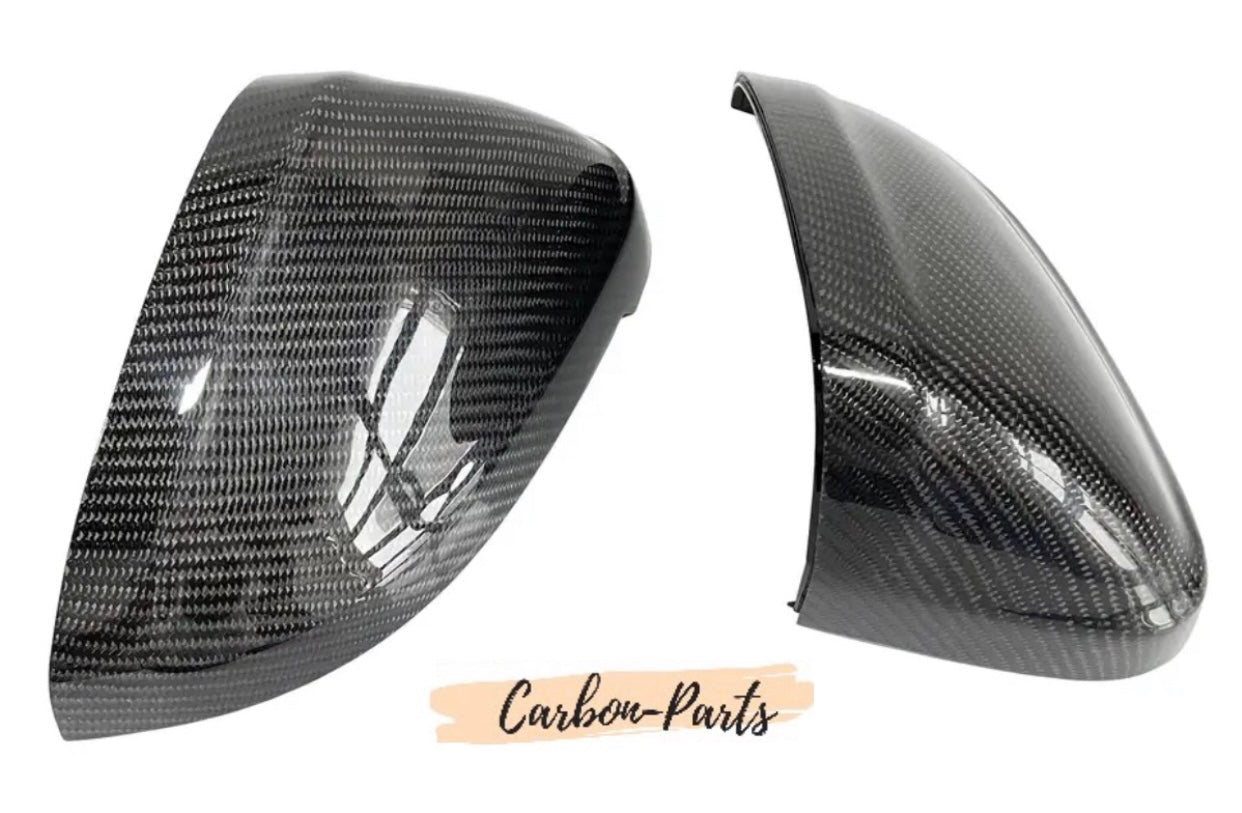 Echt-Carbon Spiegelkappen Set passend für Audi A4 B9 und A5 F5 inkl. S/RS Modelle.