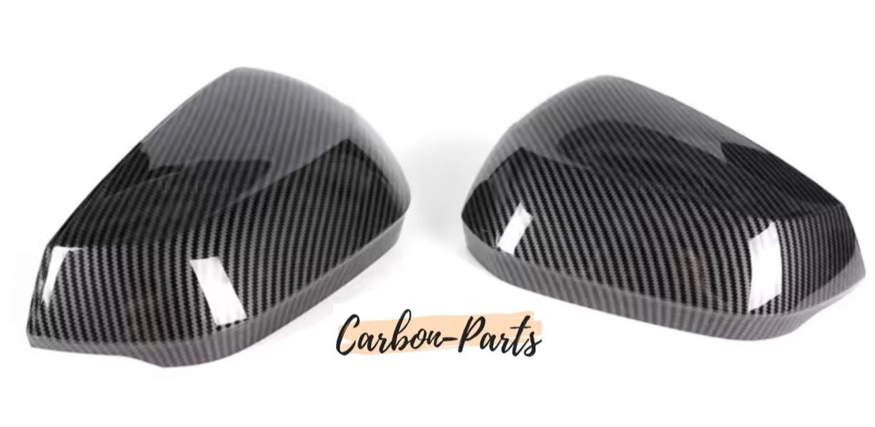 Spiegelkappen Set in sportlicher Carbon-Optik für Audi Q2, SQ2, Q3 und RSQ3.