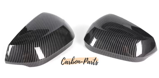 Spiegelkappen Set in sportlicher Carbon-Optik für Audi Q2, SQ2, Q3 und RSQ3.