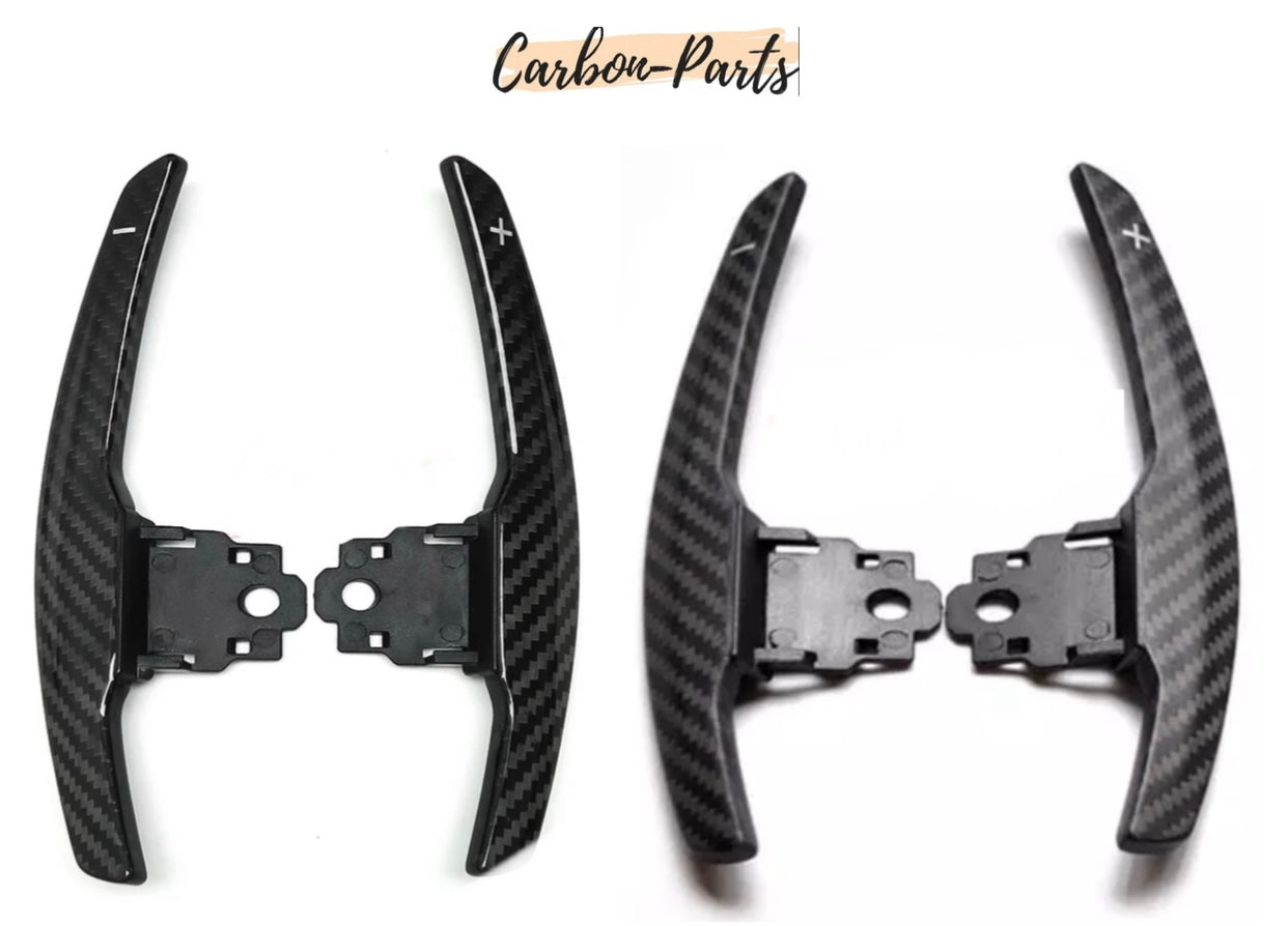 Echt-Carbon Schaltwippen-Verlängerungen für BMW F-Serie, G-Serie und Mini F-Serie.
