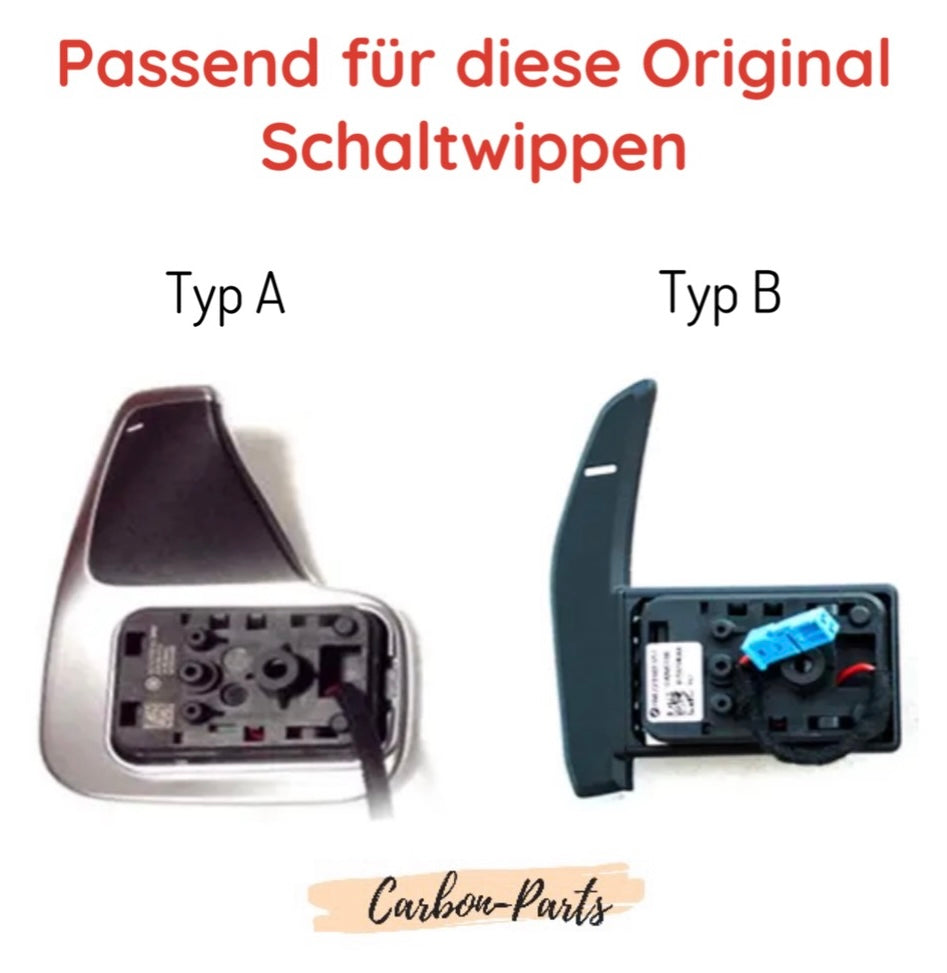 Aluminium Schaltwippen Verlängerungen für BMW & Mini in Blau, Rot und Schwarz.