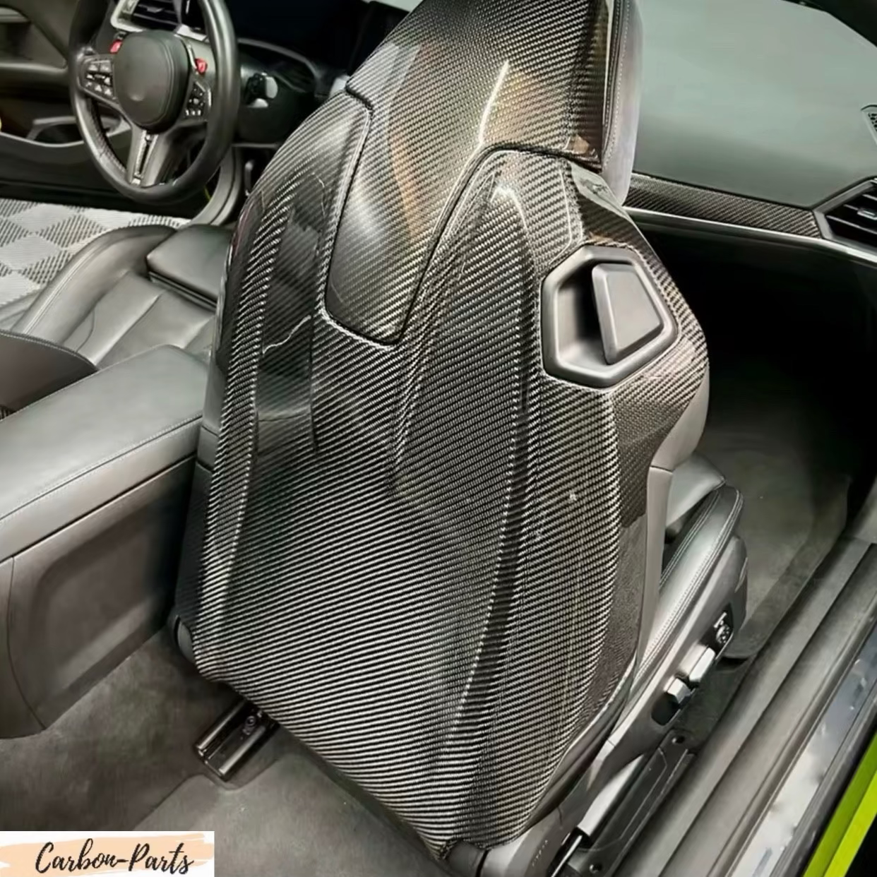 Echt-Carbon Sitz-Rückenschalen Set für BMW G-Serie (M2, M4, M8, 2er, 4er).