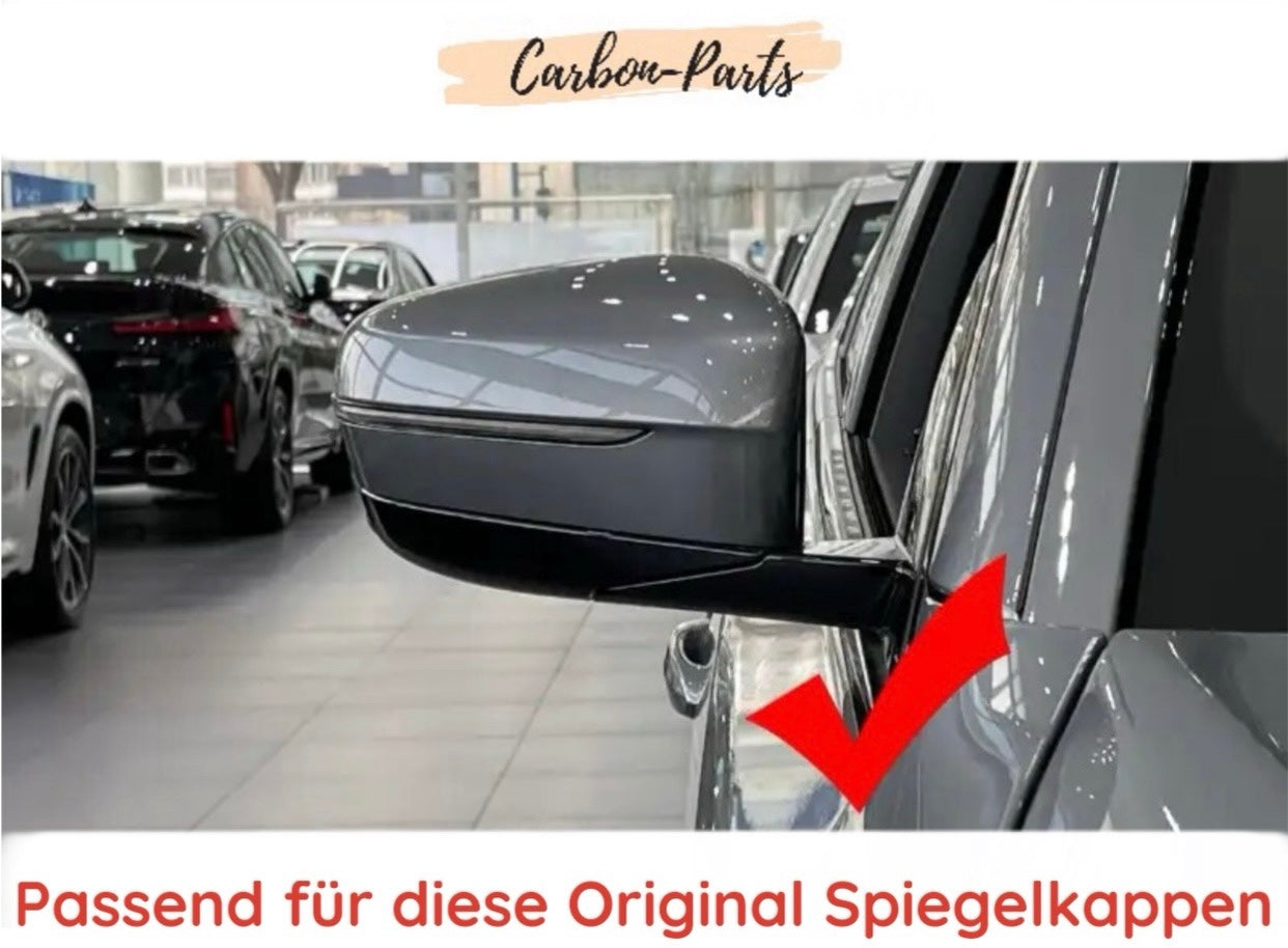 Perfekte Ergänzung zum Shadowline-Paket: Schwarze M-Optik Spiegel für BMW 5er Facelift.