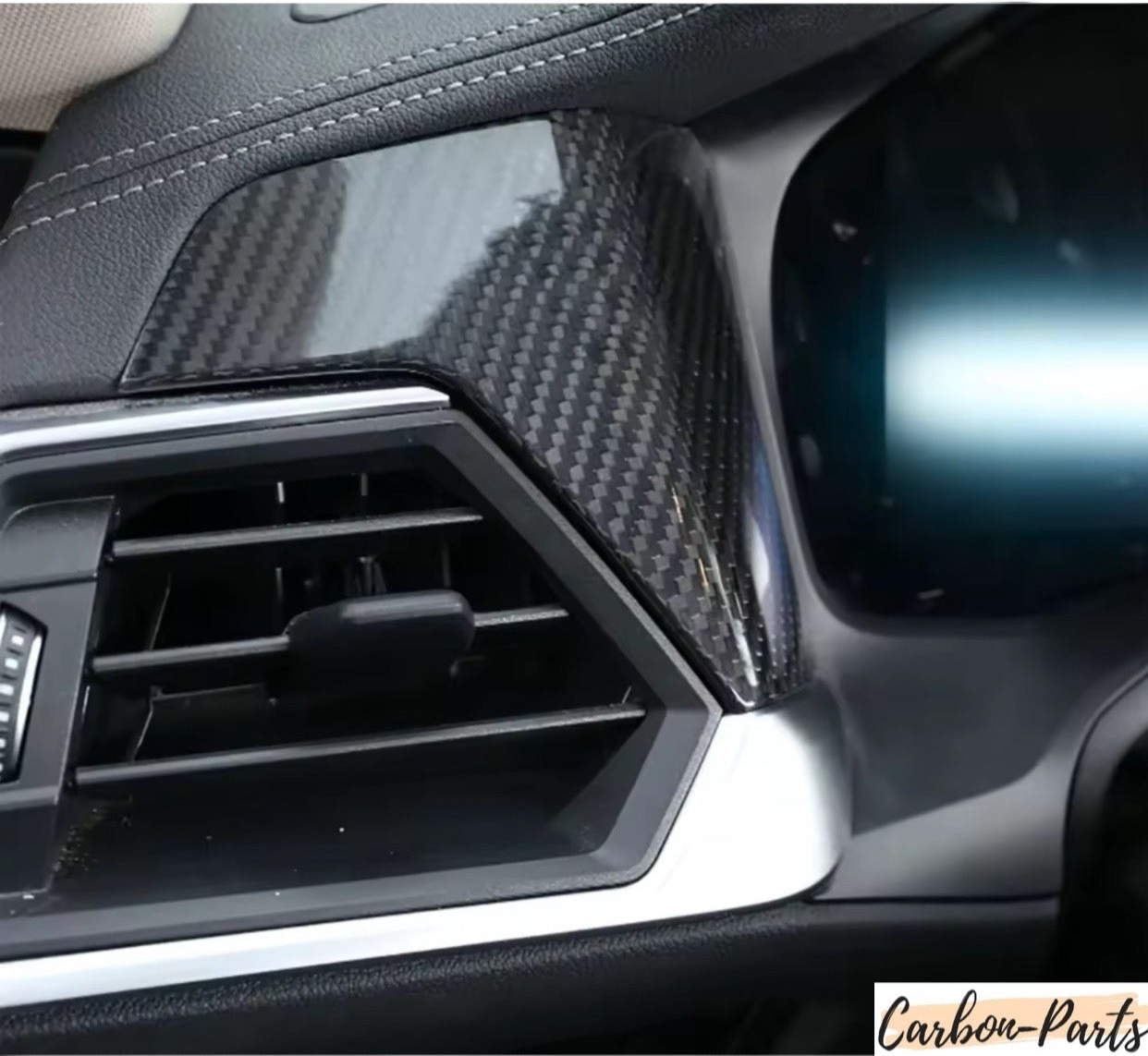 Sportliche Echt-Carbon Veredelung passend für BMW i4 und 4er Gran Coupé Vorfacelift.