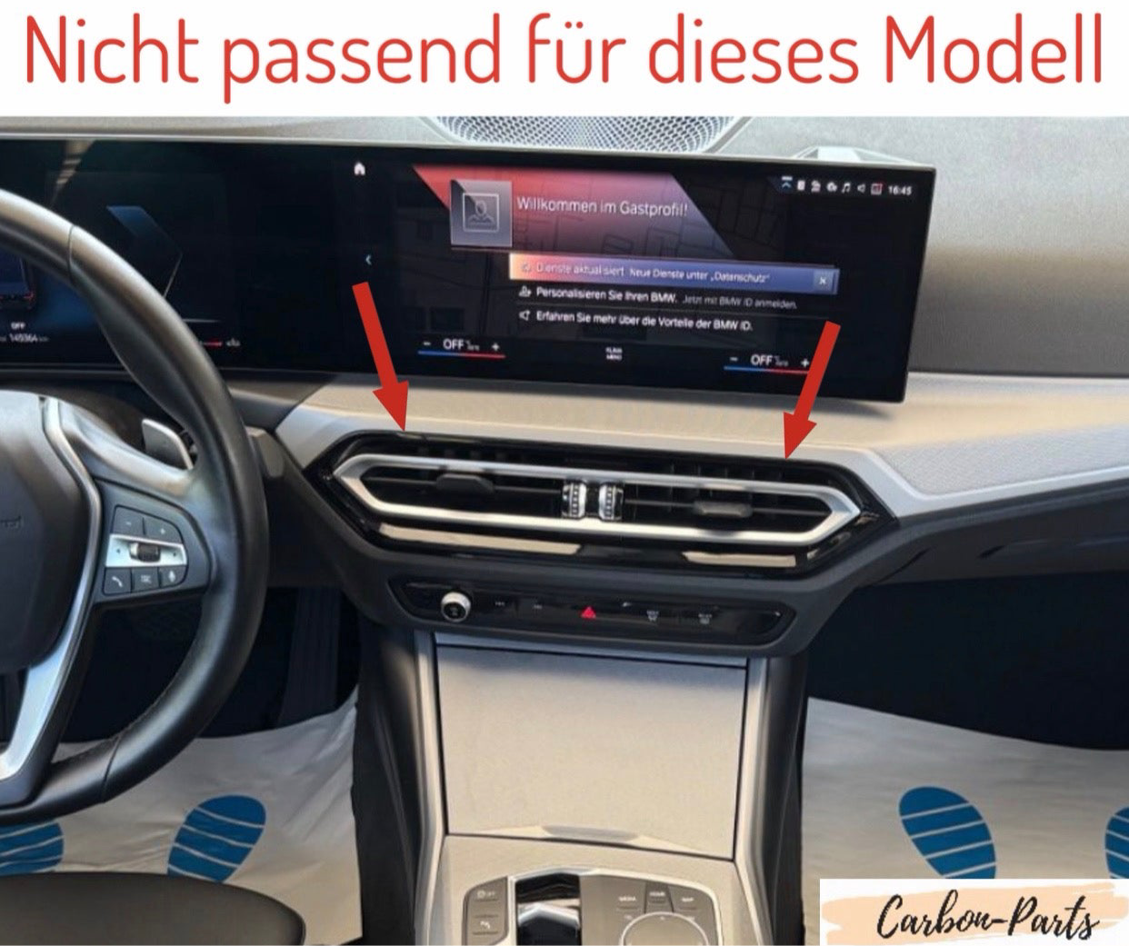 Eindrucksvolles Endergebnis: Echt-Carbon Dekorleiste im BMW G-Serie LCI2 Interieur.