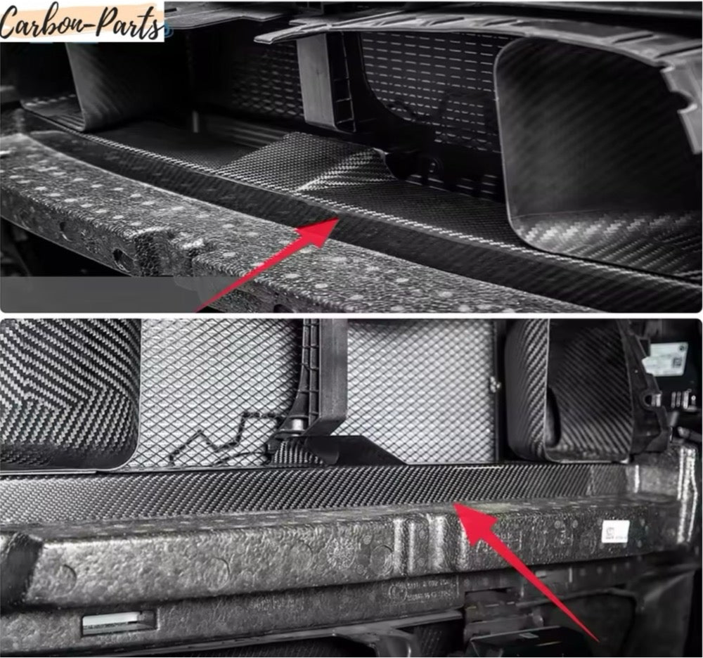 Hochglanz versiegeltes Echt-Carbon Finish für die BMW G-Serie Frontpartie.