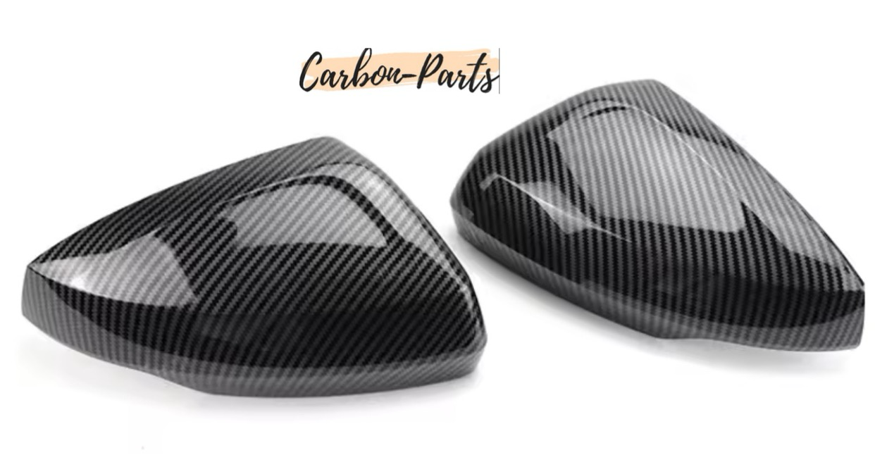 Hochwertiges Carbon-Style Finish für die Außenspiegel des Volkswagen Polo AW R-Line und GTI.