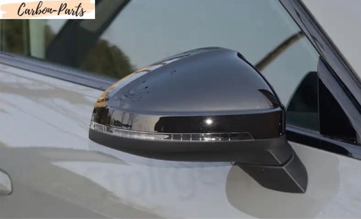 Spiegelkappen Schwarz Hochglanz passend für A4, S4, RS4 B9 & Audi A5, S5, RS5 F5 Carbon-Parts