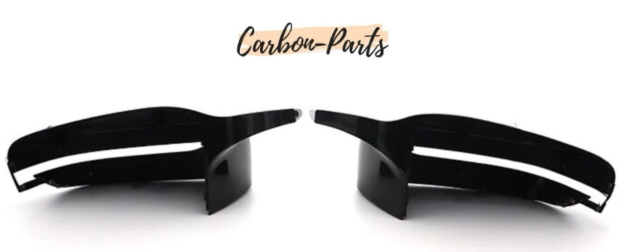 Premium Exterieur-Tuning für BMW von Carbon-Parts-RLP: Spiegelkappen Schwarz Hochglanz.