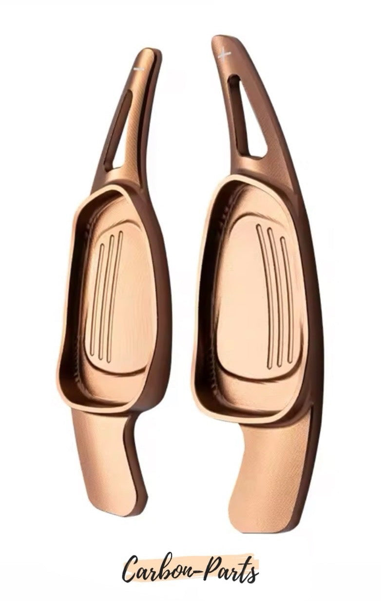 Kupfer Bronze Aluminium Schaltwippen passend für Cupra Ateca Formentor und Seat Ateca Facelift.