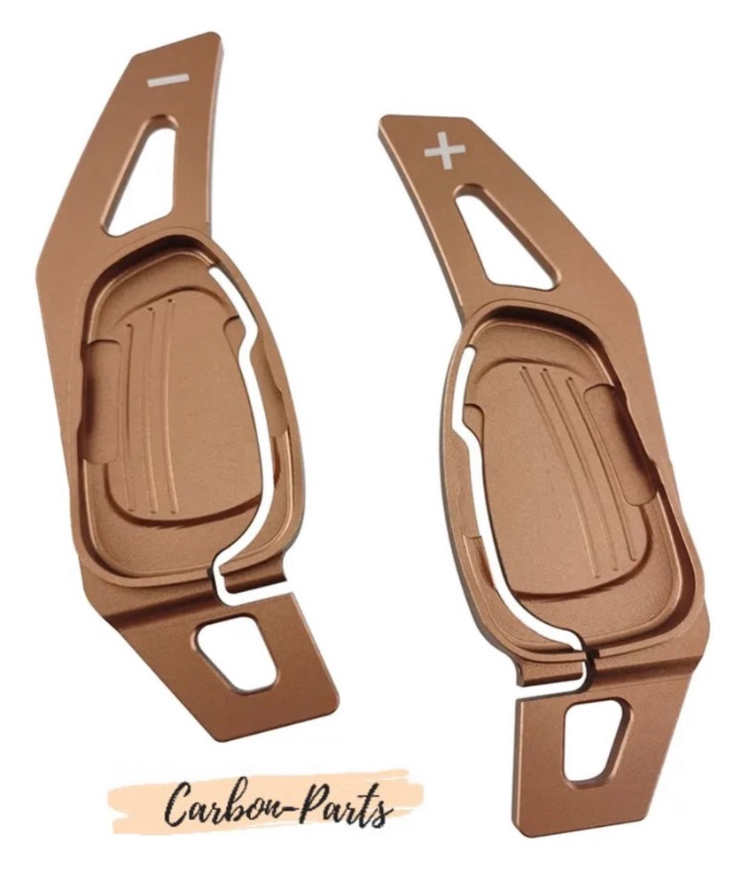 Aluminium Schaltwippen Verlängerungen in Kupfer / Bronze für Cupra Formentor, Leon und Ateca.