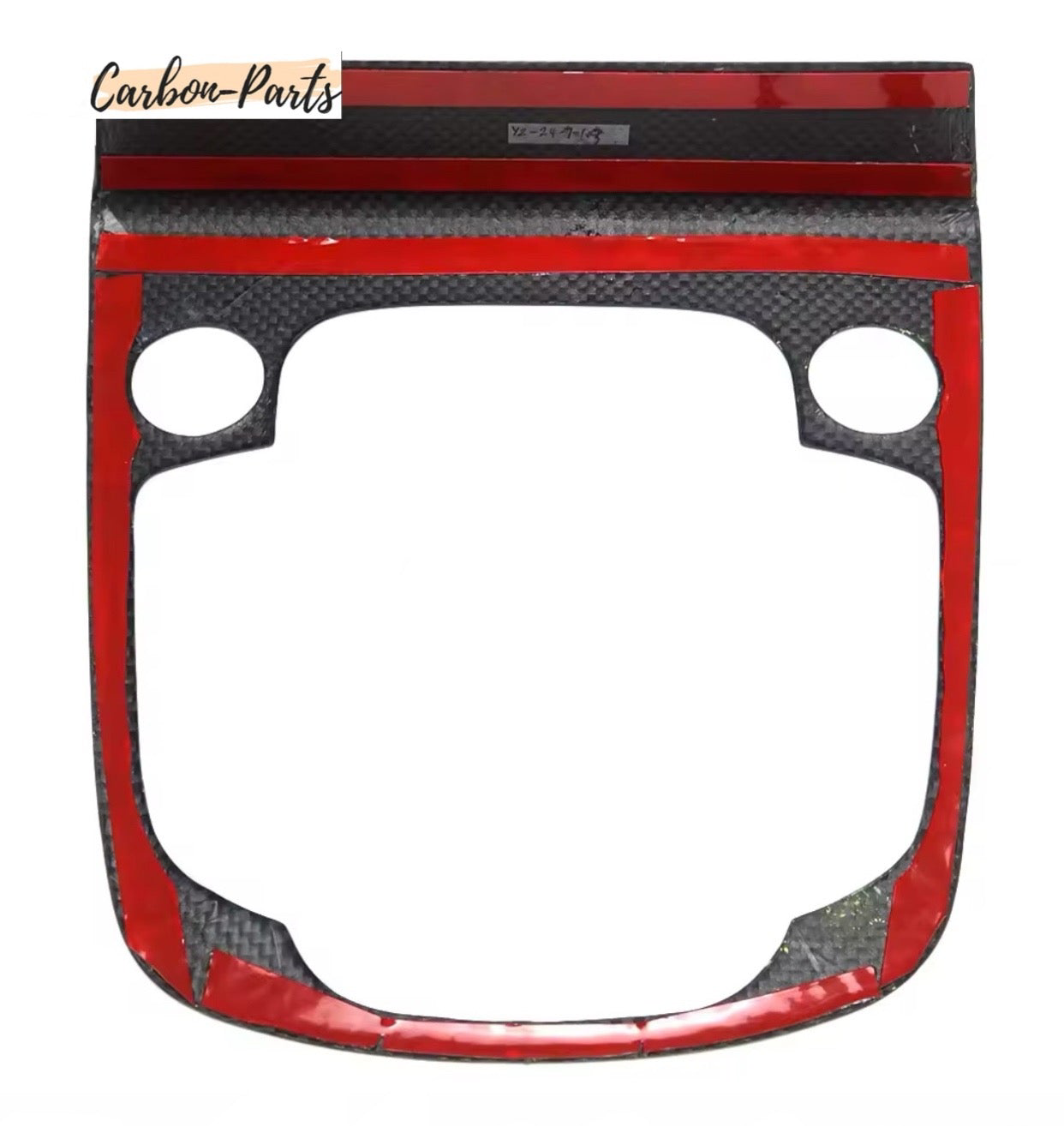 Echt-Carbon Mittelkonsolen Cover für Hyundai Kona N-Performance und N-Line.