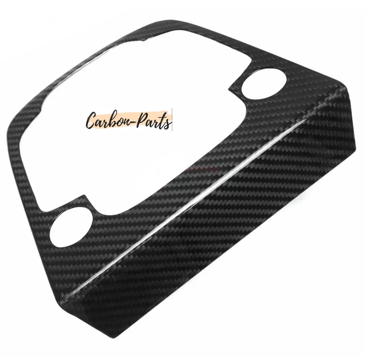 Echt-Carbon Mittelkonsolen Cover für Hyundai Kona N-Performance und N-Line.