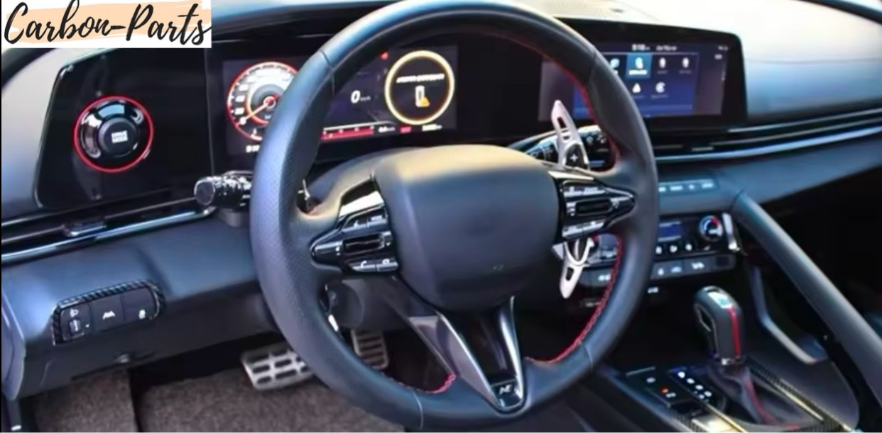 Einfache Montage der Schaltwippen-Verlängerung am originalen Hyundai N Lenkrad.