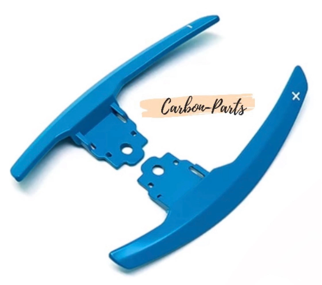Aluminium Schaltwippen-Upgrade in Blau für Mini Cooper F54, F55, F56 und F57.