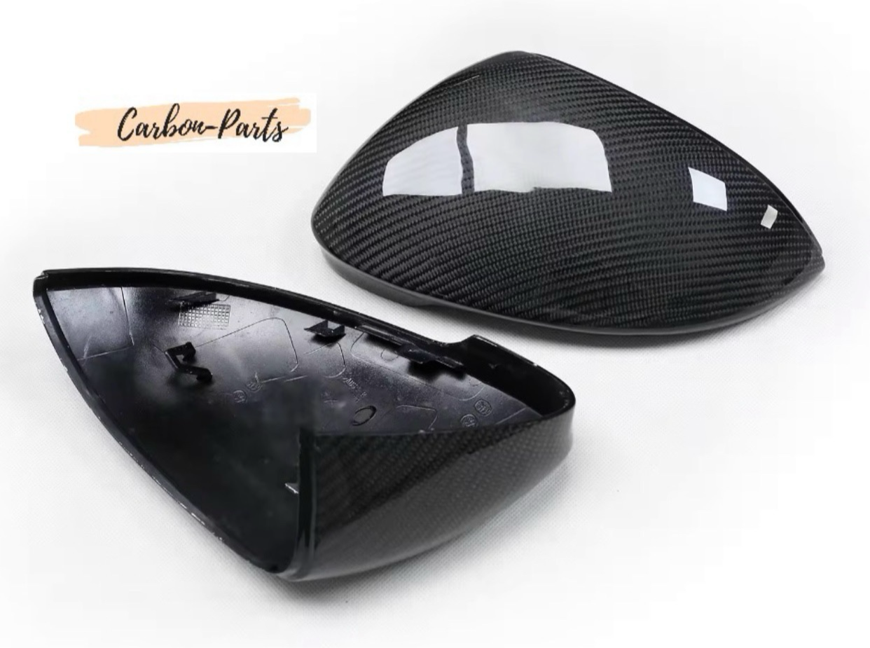 Einfacher Austausch der originalen Spiegelkappen gegen Echt-Carbon beim Golf 8.