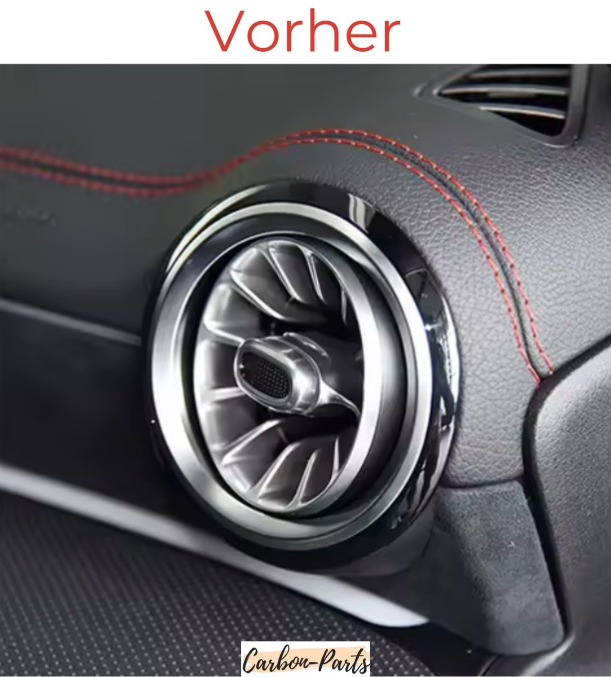 Millimetergenaue Passform der äußeren Carbon-Rahmen auf der Beifahrerseite im Mercedes W177 / C118.