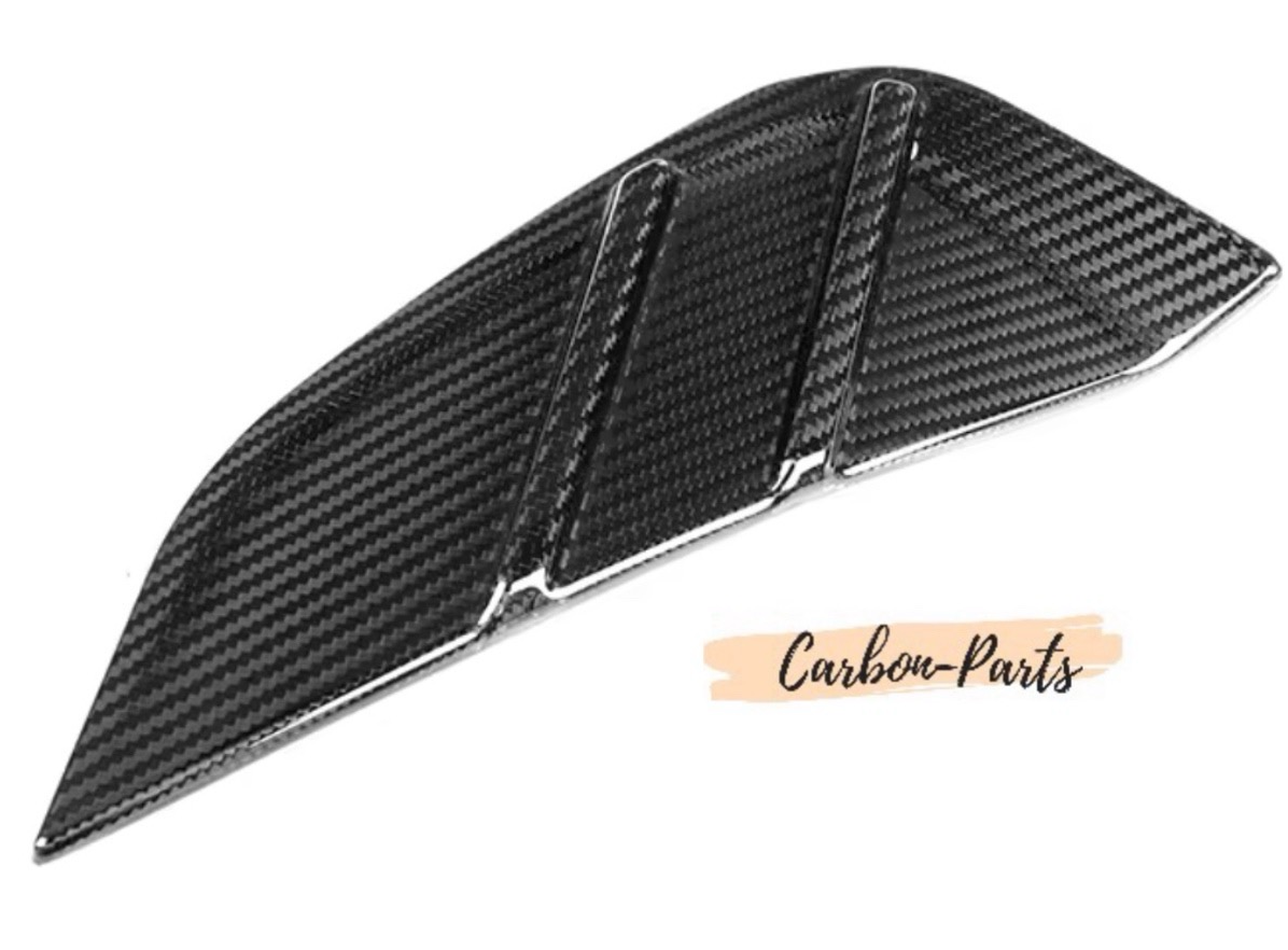 Präzise Passform der Carbon-Zierblenden an den originalen BMW M-Kotflügeln.