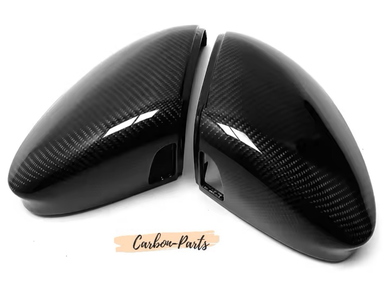 Echt-Carbon Spiegelkappen mit und ohne Aussparung für Side Assist.