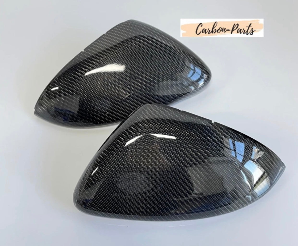 Echt-Carbon Spiegelkappen Set passend für VW Golf 7 GTI, R, TCR und GTD.